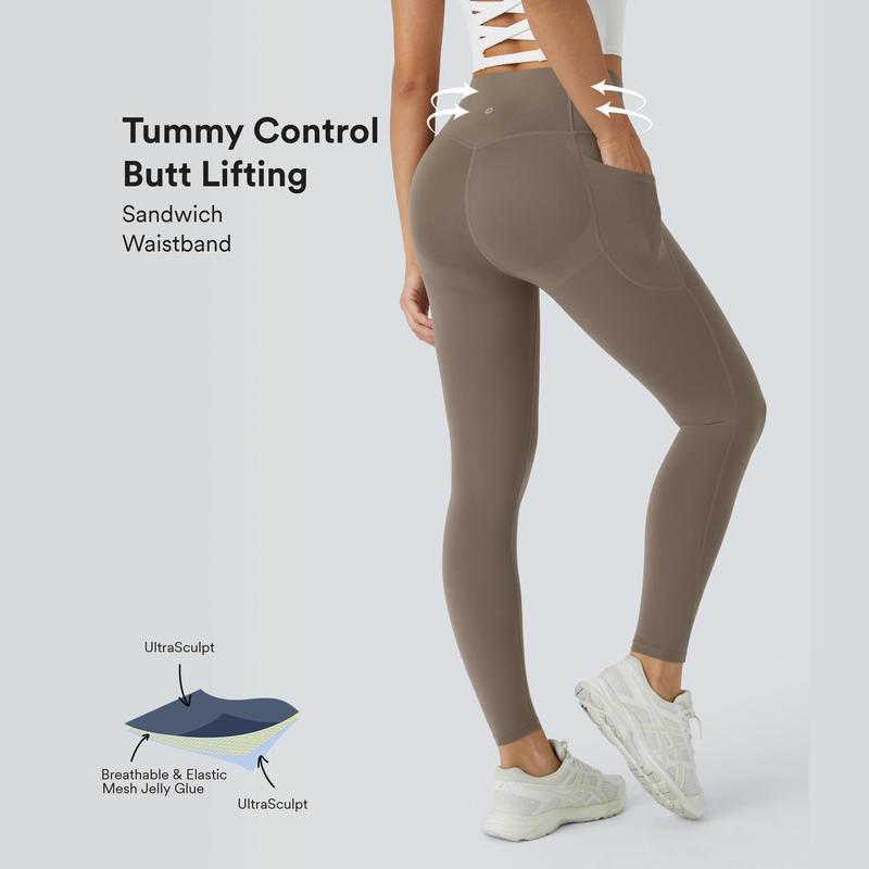 High Waisted Butt Lifting Tummy Control Pocket Shaping Workout Leggings