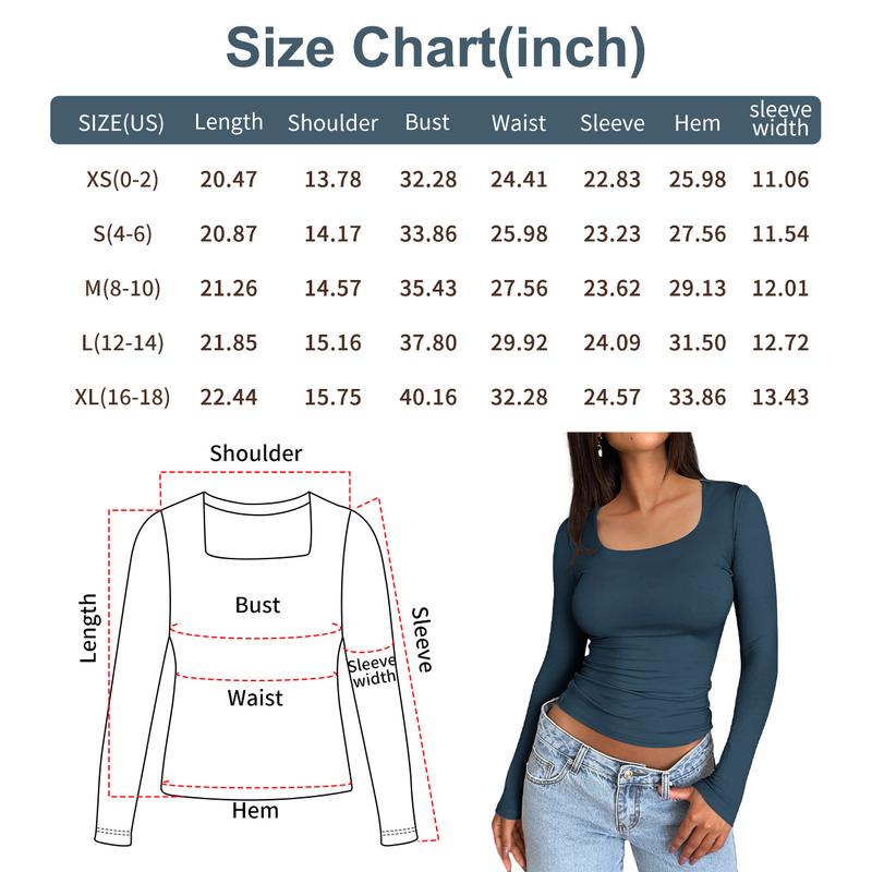 Women's 3 Pack Long Sleeve Crop Tops Slim Fit Y2K Fashion Basic Layering Shirts Haze Blue White Black Minimalist Casual Korean Style Everyday Womenswear Short