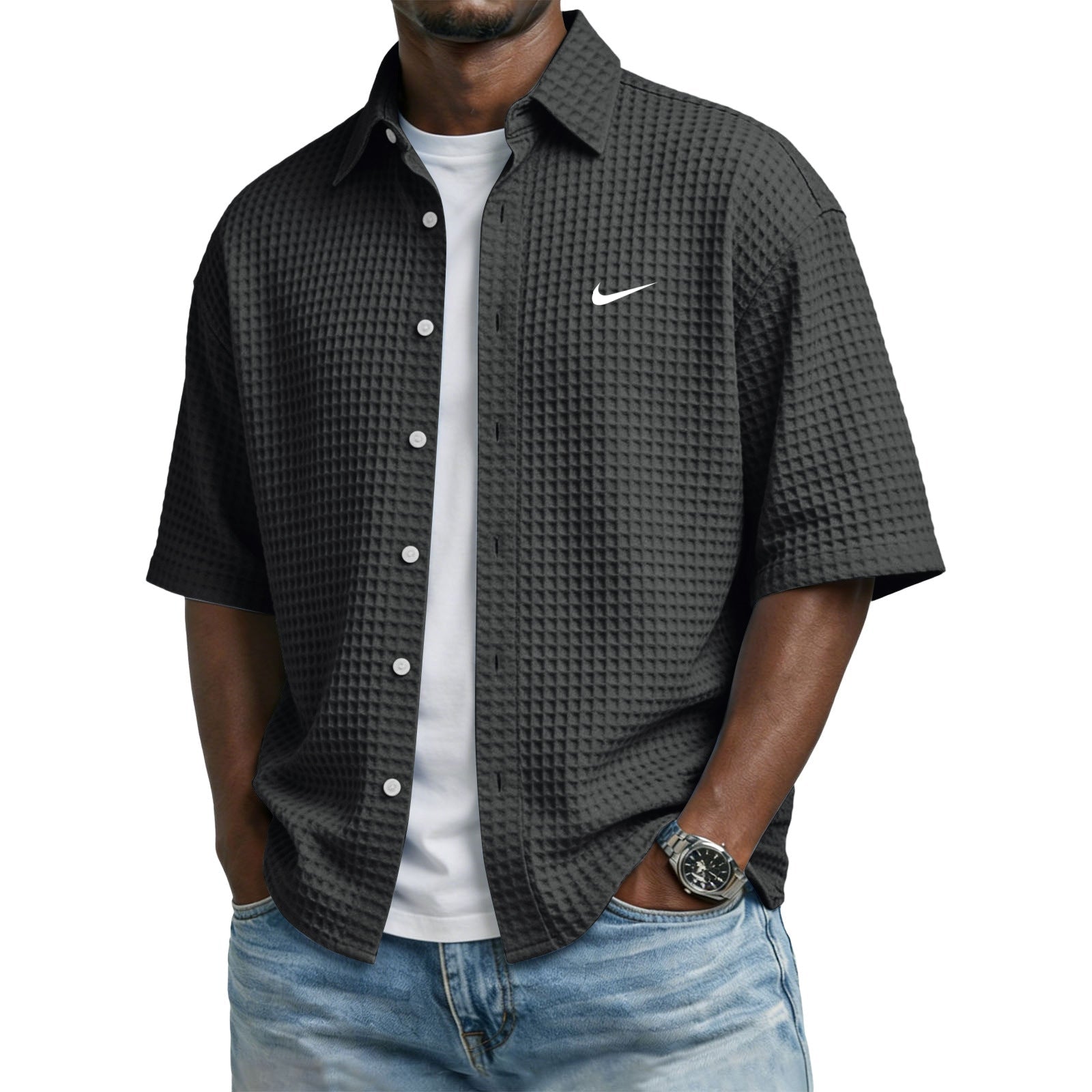 Everyday Waffle Lapel Tee